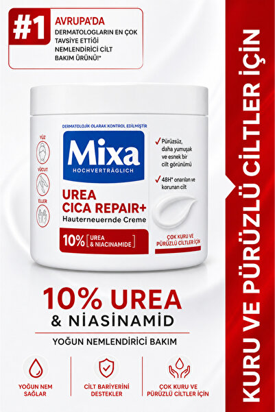MİXA 10% Üre Ve Niasinamid Ile, Cilt Yenileyici Onarıcı Krem, Kuru Ve Pürüzlü...