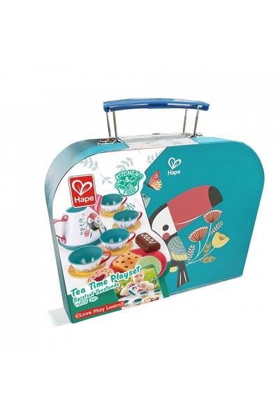 Hape Jucărie - Set de ceai cu valiză (15 bucăți)