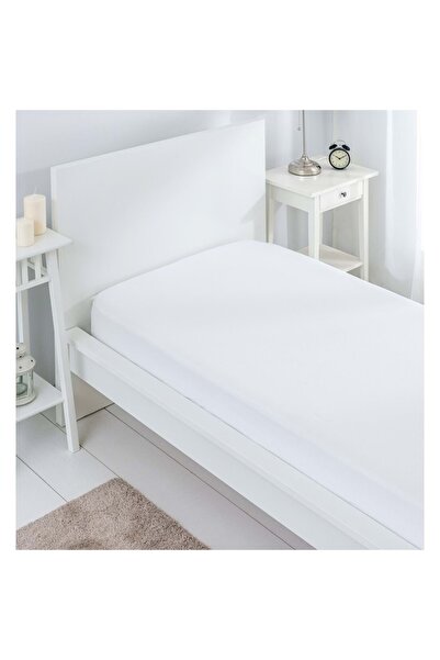 PRİVATE 5 bucăți alb uni singure 100% bumbac cearșaf de hotel 160×240 cm 63 f...