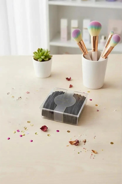 Miniso مشابك شعر سوداء مرخصة (40 قطعة) - مرنة ومتينة للاستخدام اليومي