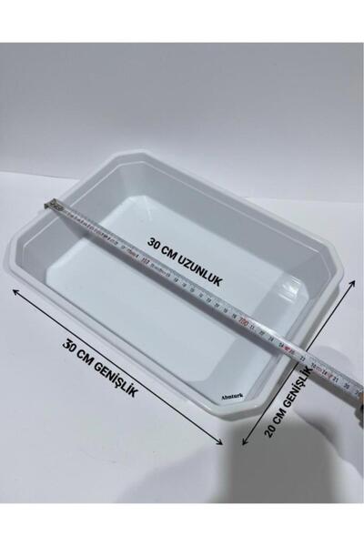 abnturk Yüksek Kalite 2 Nolu Sert Plastik Kap Köseli Peynir Küveti 3,2 It 20x...