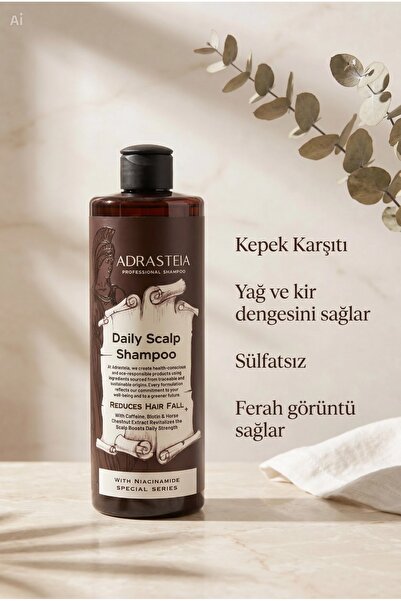 Kepek Karşıtı Şampuan 400 Ml Günlük Kullanım İçin Daily Scalp Sülfatsız Vegan
