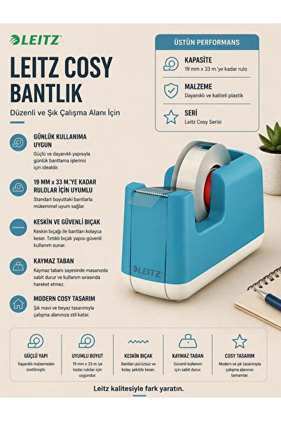 Leitz Cosy Bantlık - Albastru - Cod:53670061