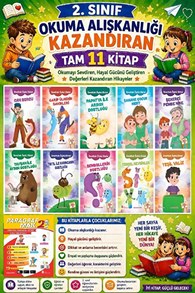 Ata Yayıncılık 2. Sınıf Okuma Alışkanlığı Kazandıran Okumayı Sevdiren Tam 11 ...