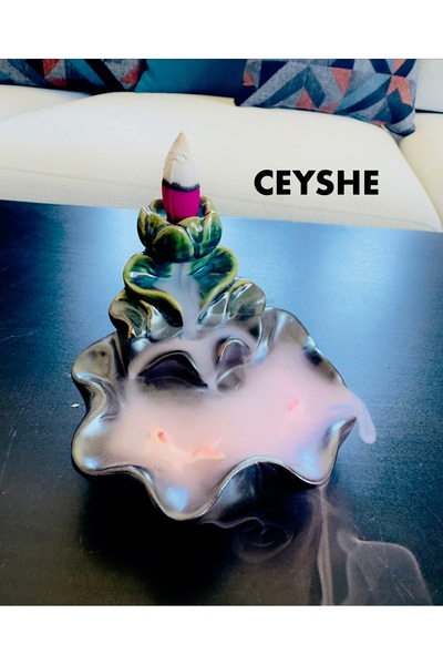 CeyShe Seramik Premium Mavi Geri Akış Tütsülük