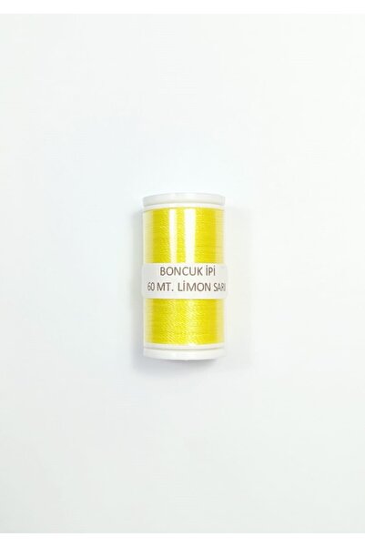 Eskişehir hobi sanat 60 Meters Lemon Yellow Colored Sand Bead String - Embroi...
