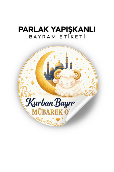 orixa Kurban Bayramı Sticker Seti - İyi Bayramlar Hediye Kutusu Etiketi (YAPI...