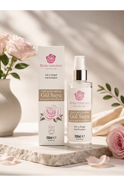 ROSE ESSENCE EXCLUSİVE Tam Yağlı Gül Suyu 200 ml | Doğal Gül Suyu ve Gül Yağı...