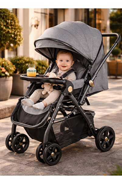 GOG Premium Baby Stroller, Reversible Seat with Dining Tray, 94cm Cabin, Larg...