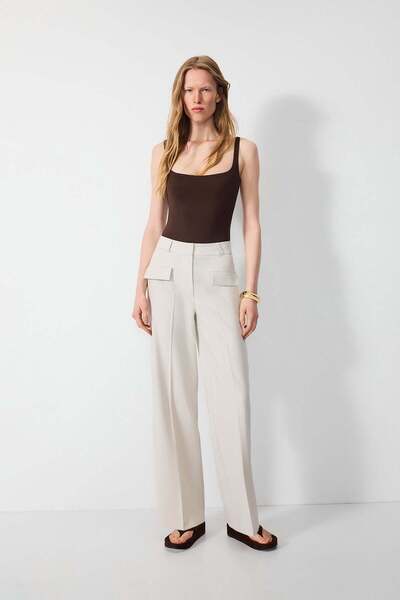 VATKALI Wide Leg Pants with Pocket Details