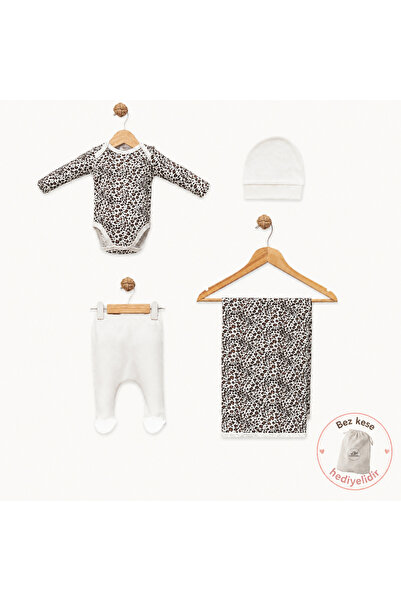 Kereminko Bebek Baby Leopard Patterned 4-Piece Hospital Discharge Set – with ...