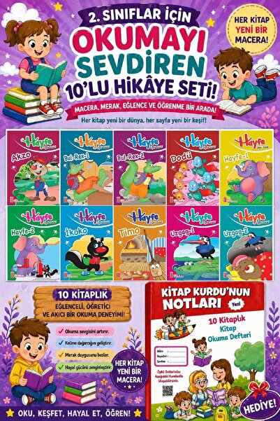 Ata Yayıncılık 2.Sınıflar İçin Okumayı Sevdiren 10 lu Hikaye Seti 10 (Kitap O...