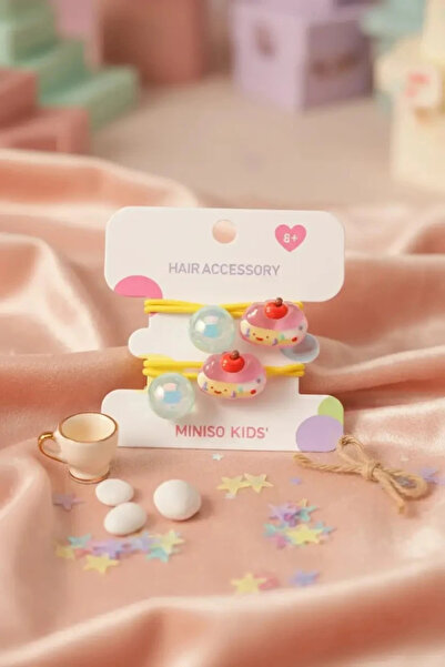 Miniso مجموعة مشابك شعر مرخصة مزينة بالخرز المرحة - قطعتان
