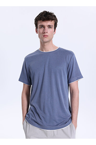 Discovery Expedition D6SM-TST3787 Koyu Gri V Yaka Relaxed Fit Erkek T-Shirt