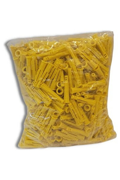Genel Markalar Plastik Dişli 8lik Roket Dübel 100 Adet Sarı Dübel 8 mm Roket ...