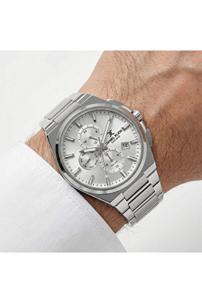 Daniel Klein Exclusive Silver Stainless Steel Watch for Men DK.1.14214-1