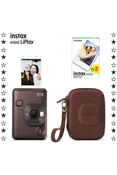 Fujifilm Instax mini LiPlay Deep Bronze Fotoğraf Makinesi 20'li Film ve Çanta...