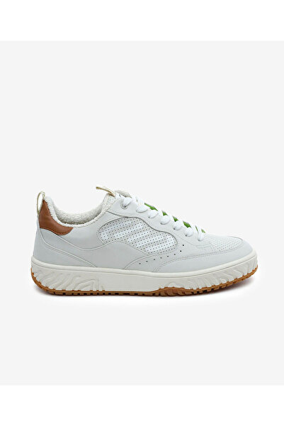 LAB Greyder Erkek Kirli Beyaz Hakiki Deri Sneaker Ayakkabı 6Y1CA20321