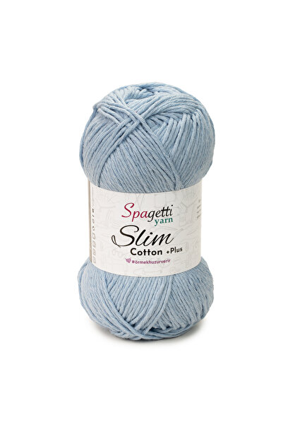 Spagettiyarn Slim Cotton Plus Bebe Mavi El Örgü Ipliği