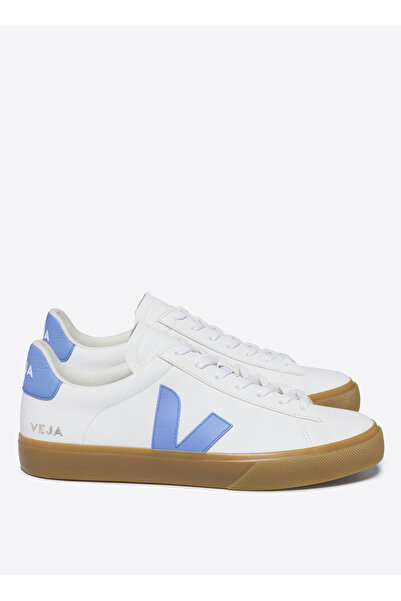 VEJA Beyaz Mavi Kadın Deri Sneaker Campo Chromefree Leather