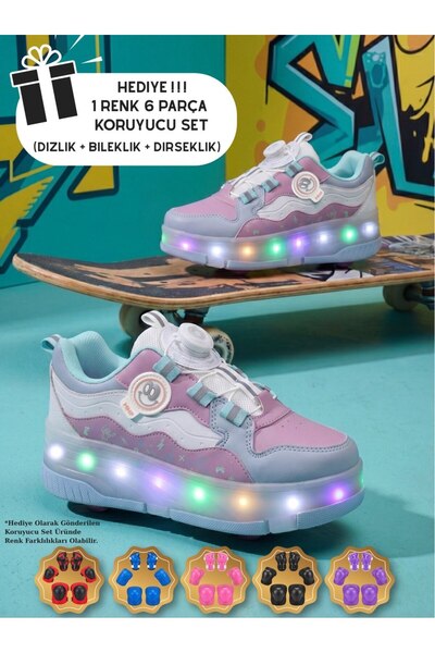 Minipa Patenli Işıklı Spor Ayakkabısı & Tekerlekli Sneakers