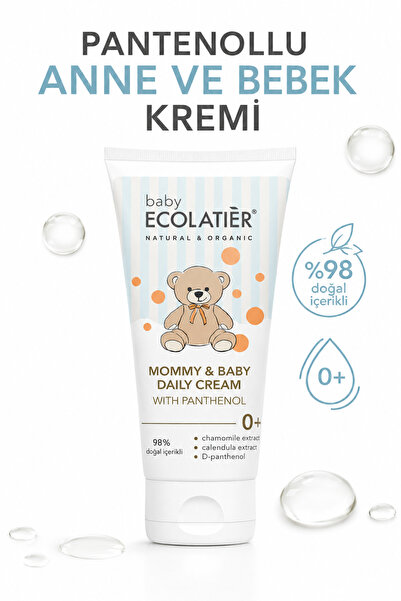 ECOLATIER Anne Bebek Bakım Kremi 100 ml – Organik Papatya, Kantaron, Pantheno...