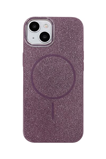 Vissona iPhone 15 Uyumlu Telefon Kılıfı Magsafe Wireless Şarj Özellikli Simli...