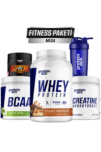 Proteinocean Fıtness Paketi Mega - Peanut Chocolate Yeşil Elma