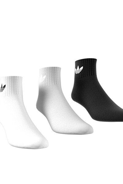 adidas Originals Mid Crew Unisex Siyah/Beyaz/Gri 3'lü Çorap