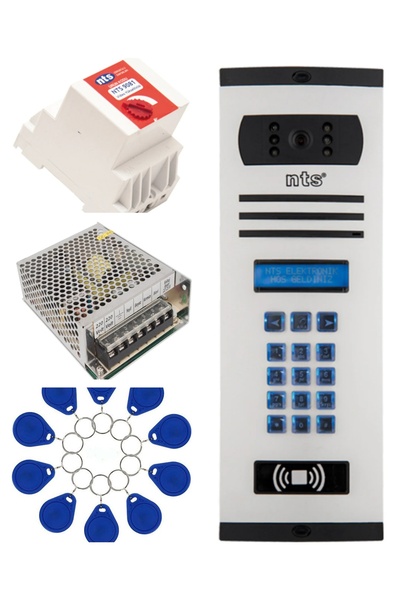 ÇağatayElektrik 5 DAİRE NTS 2001-B 4,3'' GÖRÜNTÜLÜ DİAFON BEYAZ-8004 TUŞ TAKI...
