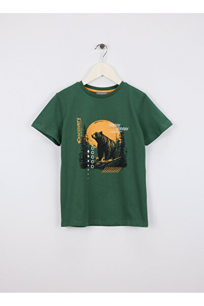 Discovery Expedition Yeşil Erkek Çocuk Baskılı T-Shirt D6SB-TST3000