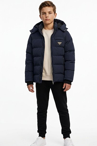 Zaziko Kids Nova Fabric Hooded Boys' Winter Coat Km2509