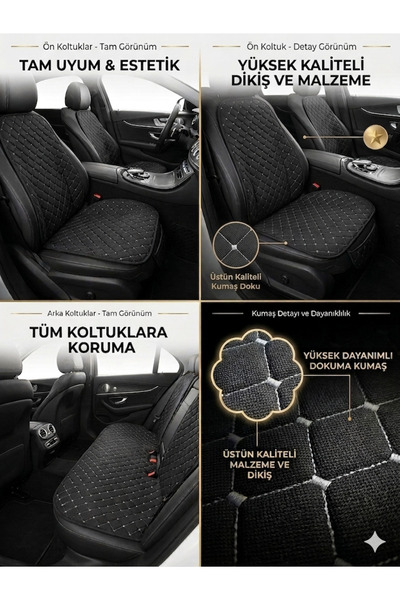 ER-AY OTO TEKSTİL Σετ μαξιλαριών καθισμάτων αυτοκινήτου Dacia Sandero με τσέπ...