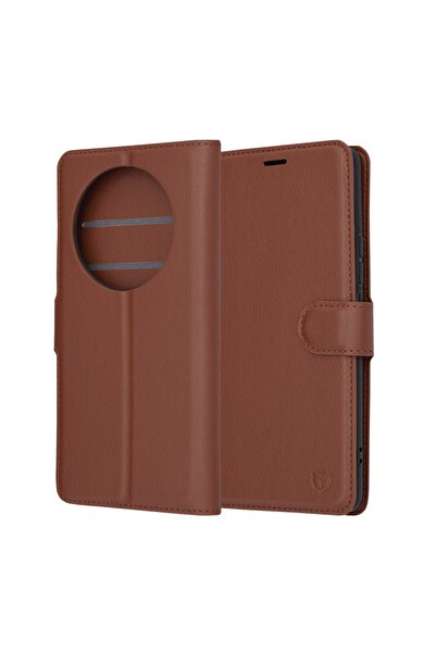 Techsuit Husă pentru Realme 12 Pro / 12 Pro+ - Folio din piele - Maro