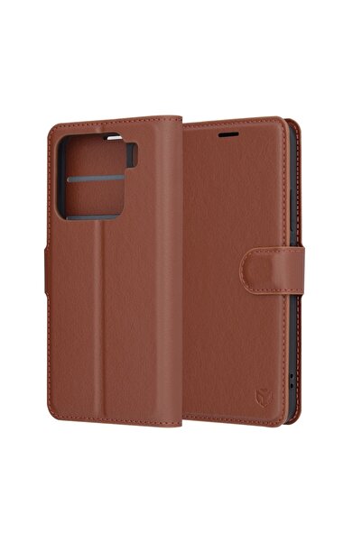 Techsuit Husă pentru Xiaomi 15 - Folio din piele - Maro
