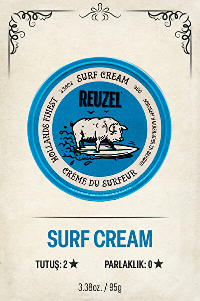 Reuzel Surf Cream Dokulandırıcı Erkekler için Saç Çekillendirici Mat Wax 95g