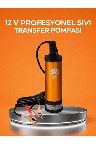 Mirsan 12V 38MM Elektrikli Yakıt Transfer Pompası, filtre eleği ve akü klipsi...