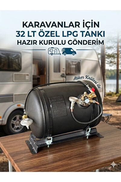 ATİKER 32 LT KARAVAN LPG TANKI HAZIR SİSTEM