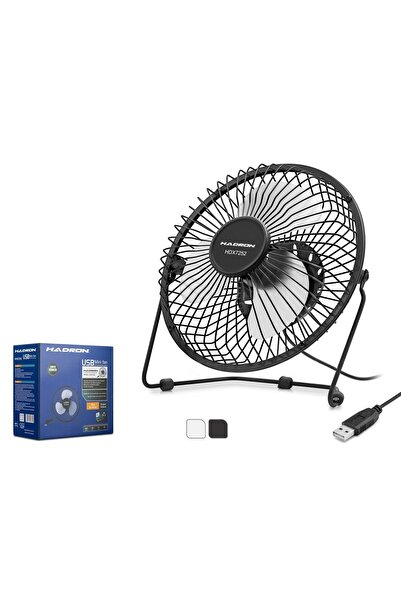 HADRON HDX7252 USB Metal Vantilatör 18 cm Siyah Beyaz