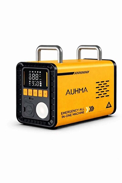 auhma A8833 16.000 Mah 5'i 1 Arada Akü Takviyeli Şarjlı Hava Pompası Powerban...