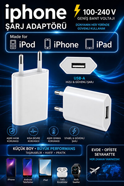 nextbuy Tüm Cihazlara Uyumlu 100-200V 5W USB Şarj Aleti Adaptörü Başlığı
