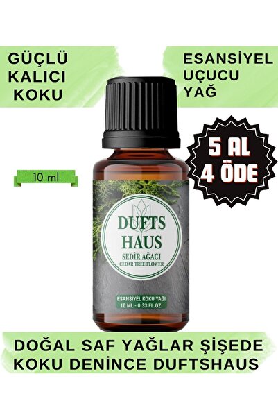 duftshaus Sedir Ağacı Esansiyel Uçucu Koku Yağı Ortam Kokusu Doğal Yağ Organi...