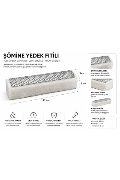 Moor Garden Masaüstü Şömine Yedek Fitil