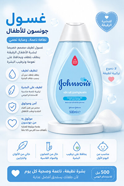 Johnson & Johnson Joh-Nson's Baby Body Wash 500ml Regular