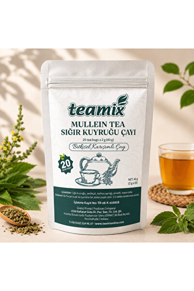teamix Mullein Tea Sığır Kuyruğu Bitkisel Karışımlı 20 Süzen Poşet doypack am...