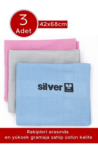 SİLVER HOME Mikrofiber 3lü Dekoratif Cam Bezi