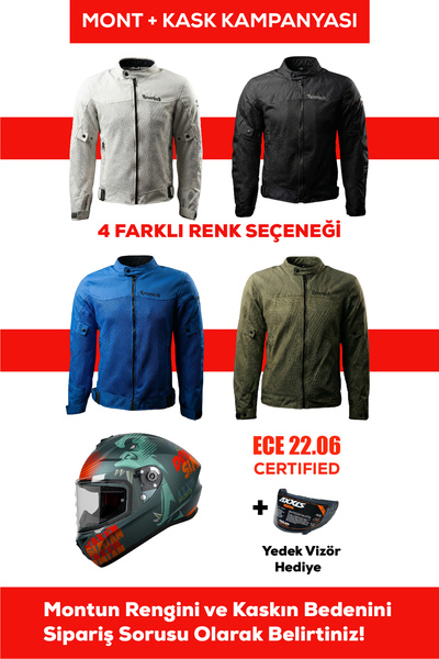 REVERTECH Motorcycle Summer Jacket with Protection for Urban Use + Gift Axxis...