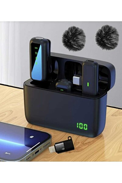 comse Sx6 Iphone Ve Type-c Uyumlu Kablosuz Yaka Mikrofonu Göstergeli Led Şarj...