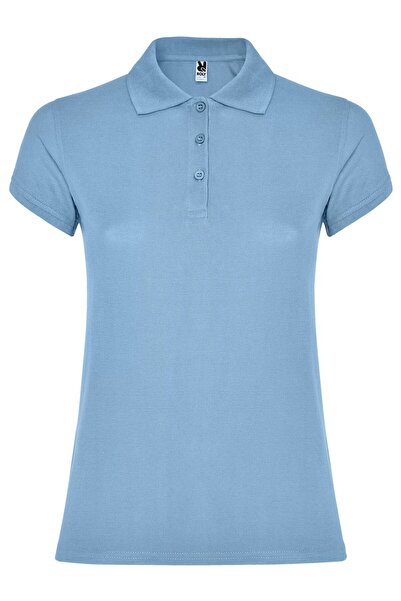 ROLY Tricou polo de damă, bumbac 100%, Star, albastru ciel
