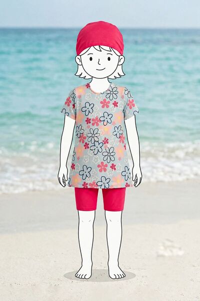 ZUZUNGA Daisy Bloom Kız Çocuk Mayo Takımı